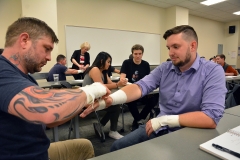 Students learn injury care