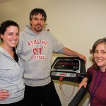 Amanda Dickey and Chip Layton, RCC Physical Therapy Assistant students (left) with Susan Wallace, a Lane Community College instructor.
