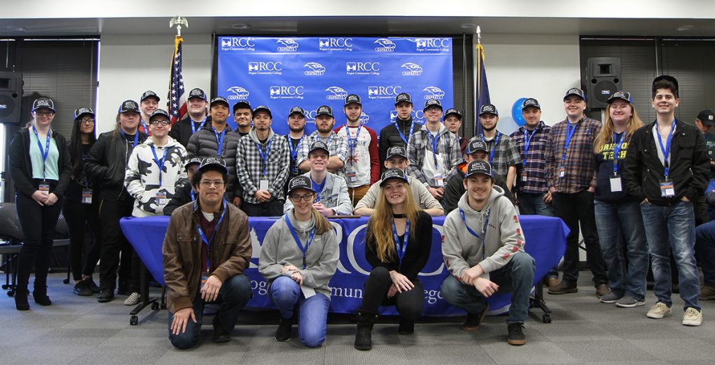 Students from six area high schools participated in the second annual
CTE Signing Day event at Rogue Community College.