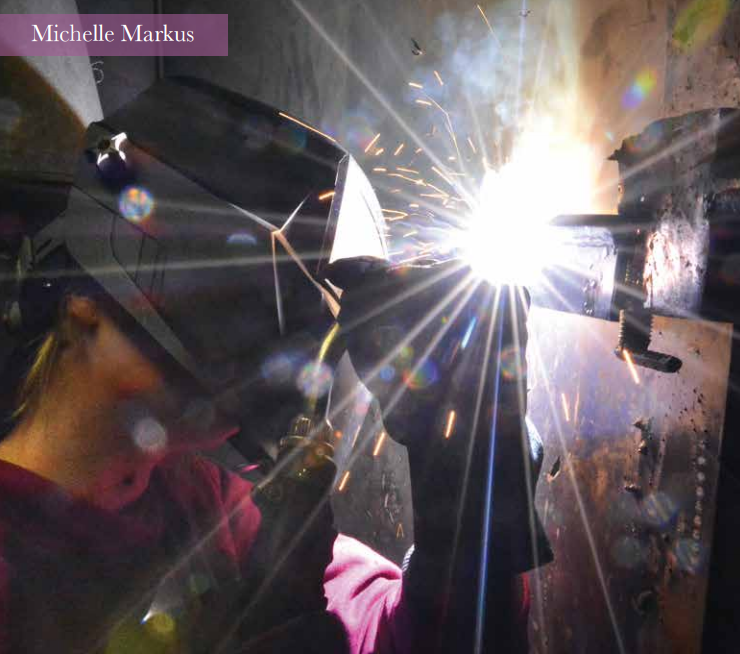 Michelle Markus welding at RCC