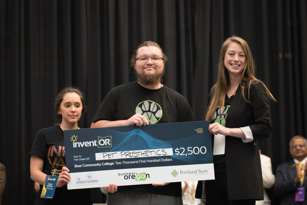 A team of Rogue Community College students earned the title of "Best Community College" at a statewide innovation competition in June 2019.