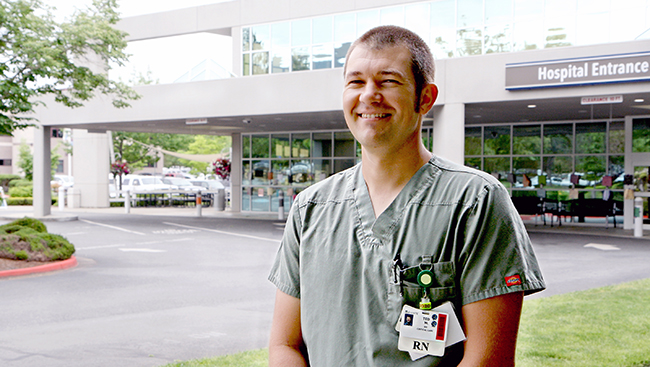 Ted Wise stands outside Asante Three Rivers Medical Center.