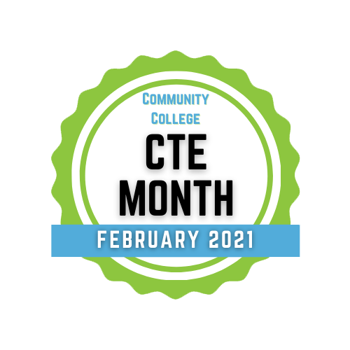 Community College CTE Month badge