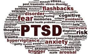 word cloud of terms associated with PTSD