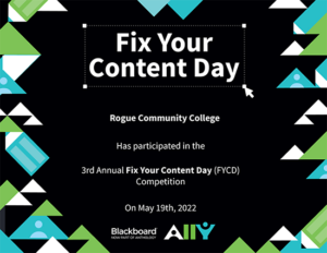 Fix your Content Day Accessibility Challenge