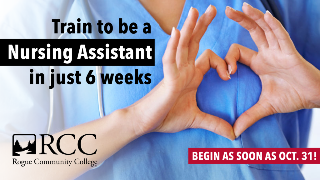 Hands in the shape of a heart. Train to be a Nursing Assistant in just 6 weeks.