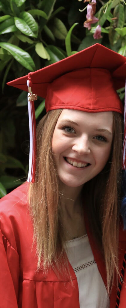 Portrait of Ruby Malone at high school graduation