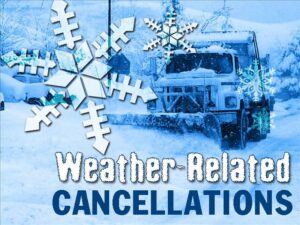 canceled due to weather conditions