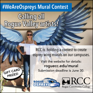 #WeAreOspreys Mural Contest. Visit the website for details: roguecc.edu/mural