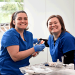 dental students in the RCC dental assistant lab