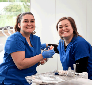 dental students in the RCC dental assistant lab